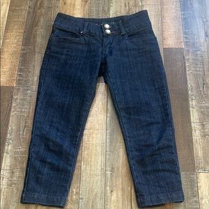 BB jeans cropped with pearl button up detail